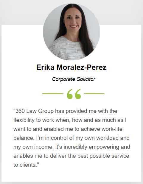 Erika Moralez Perez Testimonial 360 Law Services